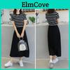 Premium Quality Women Summer Dress Casual Stripe Tank Short Sleeve Long Dress For Versatile Summer Style