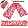 Romantic Red Heart Valentines Day Decorations Lace Insulation Table Runner Placemats Tablecloth Valentine's Day
