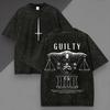 Jujutsu Kaisen Judgeman Rozšíření domény Vintage vyprané tričko Anime Manga Streetwear Oversized tričko