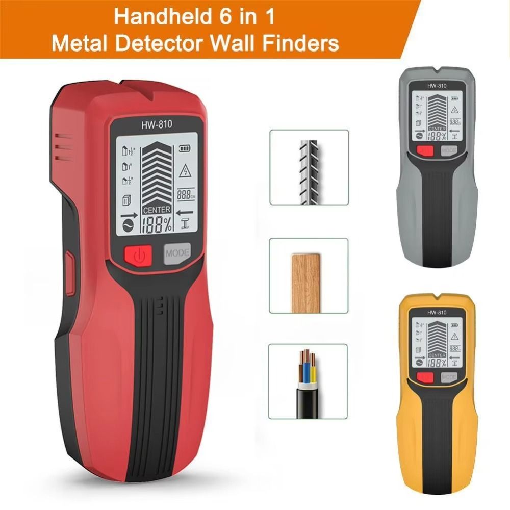 Depth Tracker 6-in-1 Stud Finder Accurately Locate Wall Detector Scanner  Metal Pipes Detection