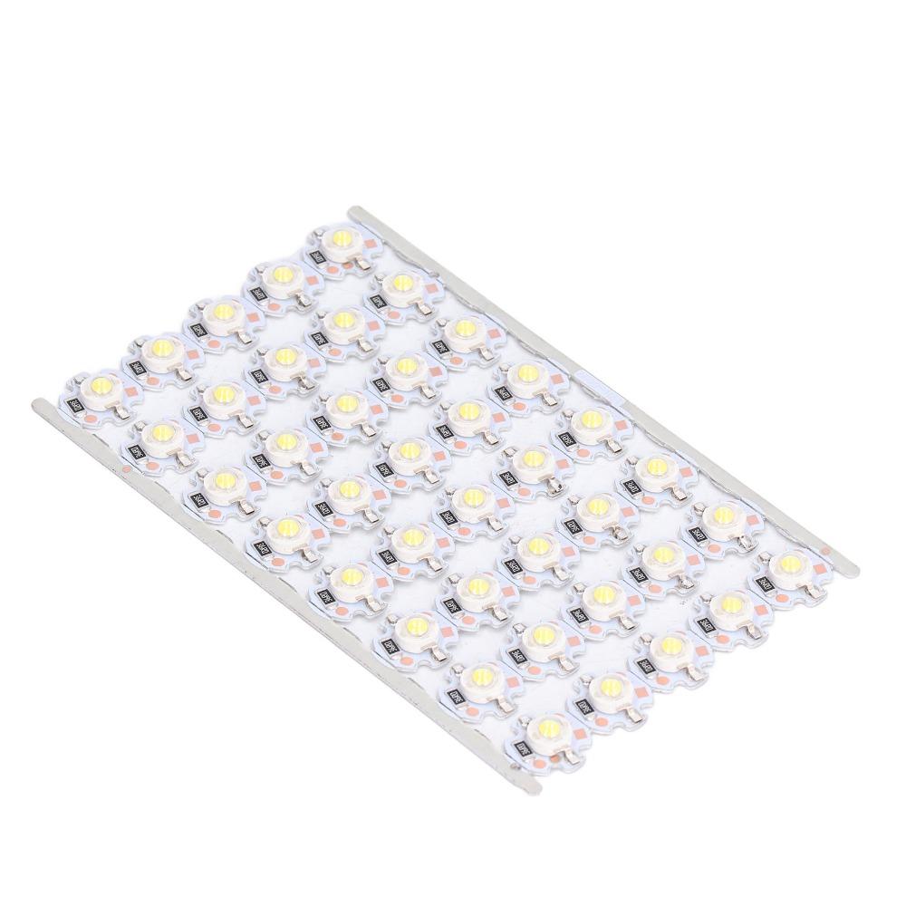 40pcs 1W LED Chip Bulb Aluminum Plate Light Source Chip Durable LED Lamp Beads  Automotive Lighting