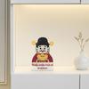 Wozoom Chinese Style God of Wealth Figurine Clock - Creative Housewarming Gift and Decoration
