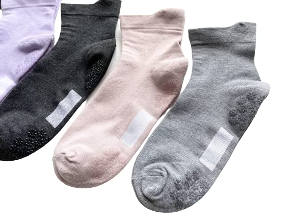 Socks with Easy to Put on with One Suitable for Nursing and 5 C95 Women's Non-Slip Backing, Name-Writable, Hand, Care, Facilities, Hospitals, Colors,