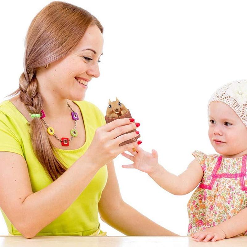 Quetsch Eichhörnchen Tasse Böse Dekompression Baumstümpfe Gummi Kinderspielzeug Geschenke