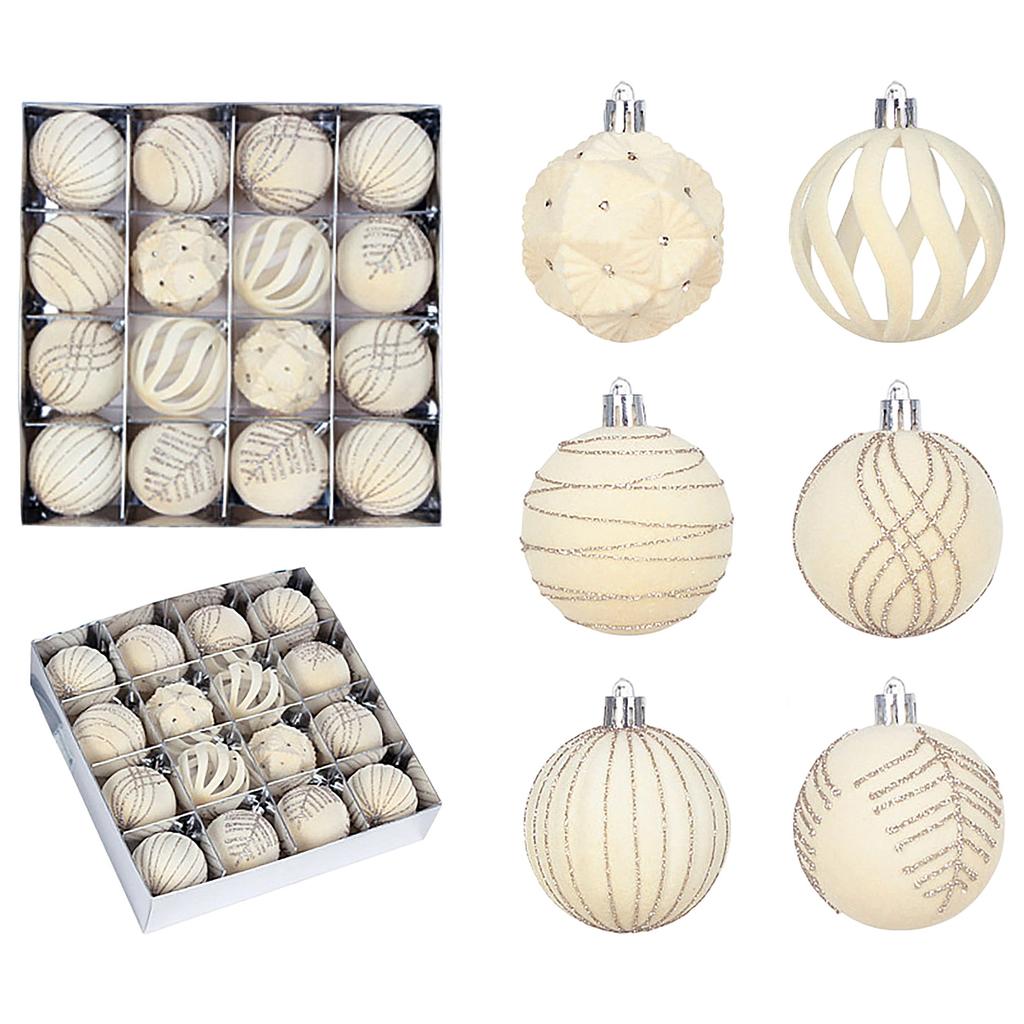 Palline di Natale 616 Set Regalo - Decorazioni da Appendere Verniciate Galvanizzate