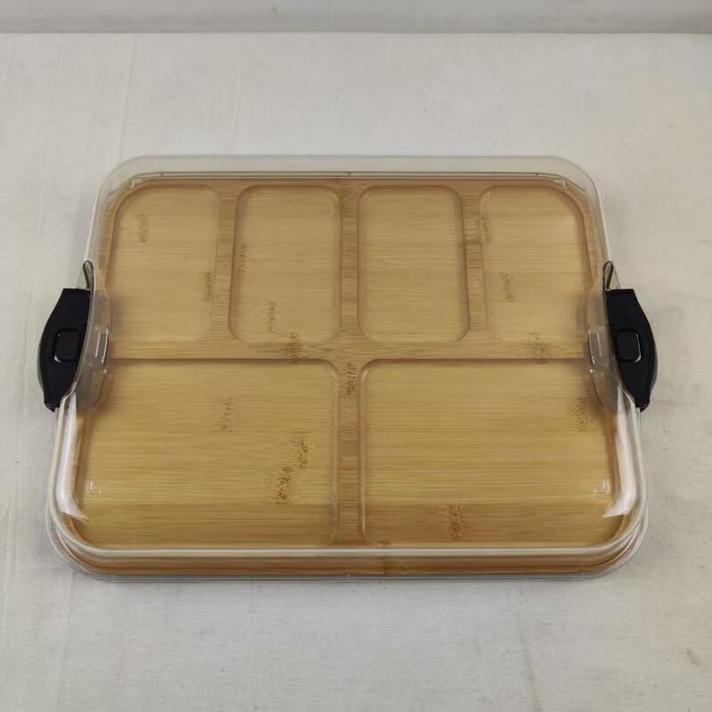 

Abay Solid Wood Snack Platter with Transparent Lid