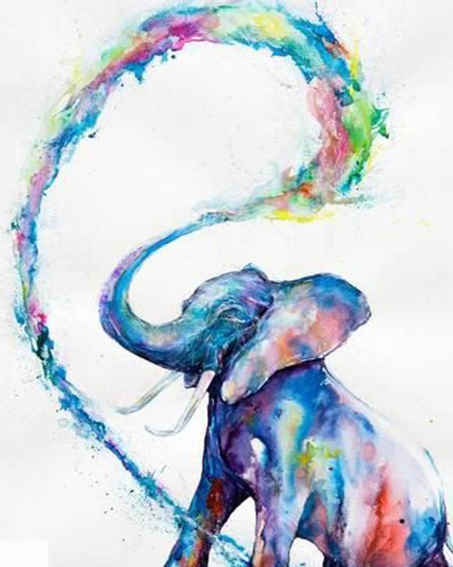5D Diamond Painting Elephant Full Drill Square Needlework Diamond Embroidery Full Set Animal Diamond Mosaic Cross Stitch Craft Kit Home Decor
