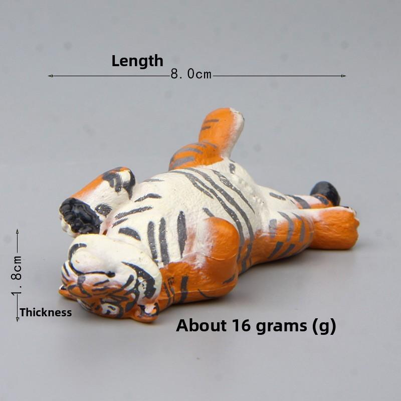 Cute Sleeping Tiger Shiba Inu Rabbit Cat Kangaroo Animal Mini Model Ornament For Office And Collection