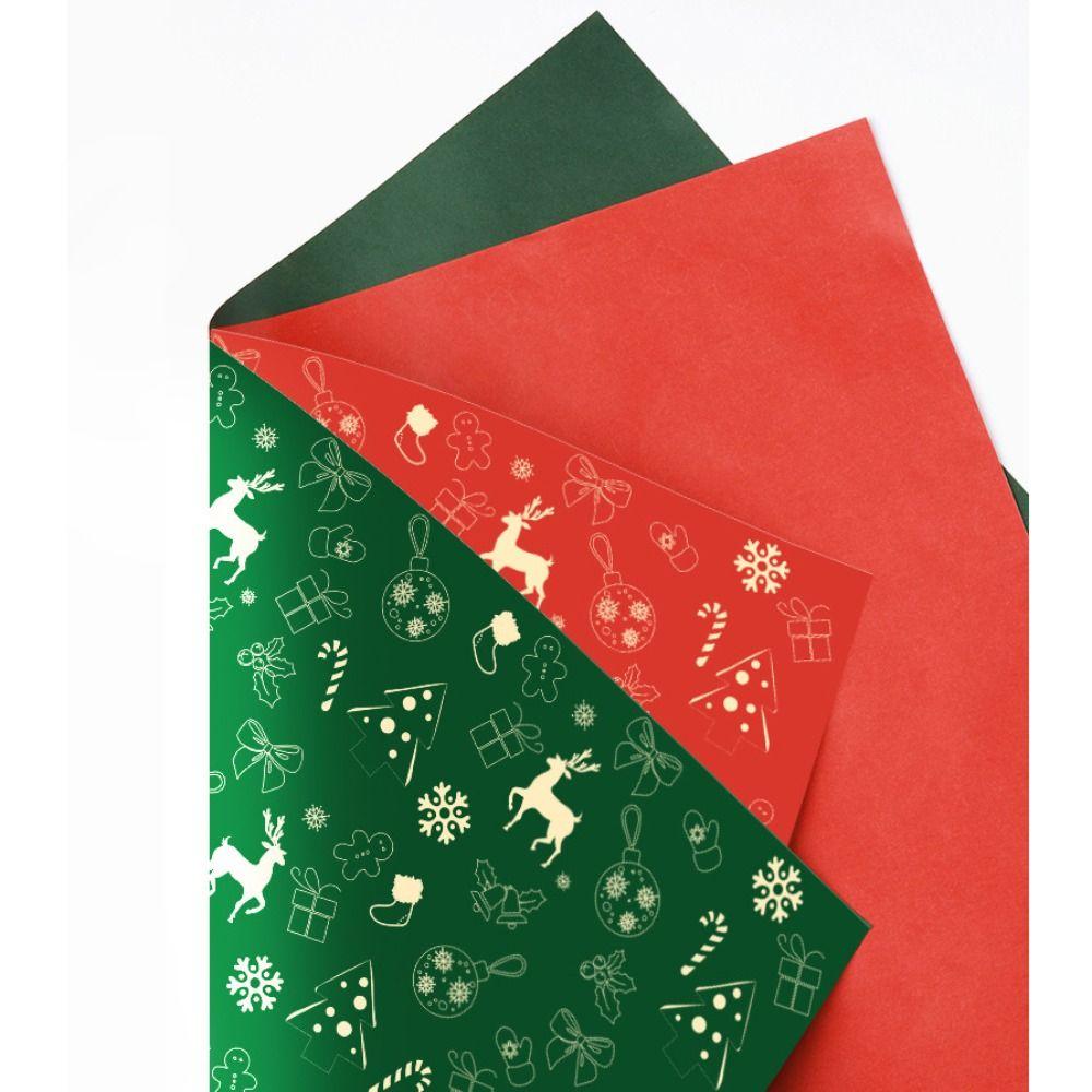 5PCS DIY Christmas Gift Wrapping Paper 50*70cm DIY Gift Paper Charmful Craft Paper Roll  Christmas