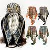 90Cm Satin Silk Scarf Bag Head Scarf Classic Cashew Print Silk Scarf Women's Cross-border Large Square Scarf Shawl