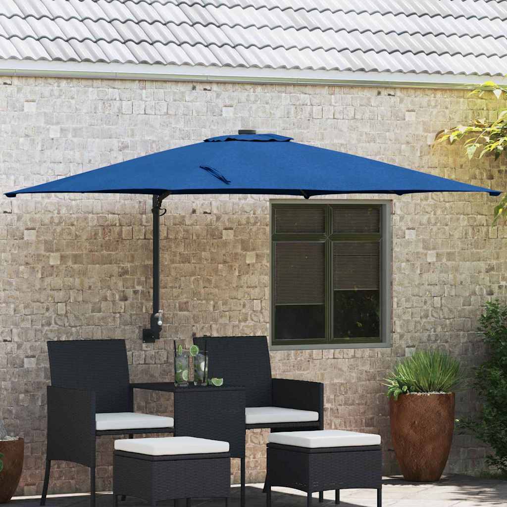 Garden Sun Umbrella Azure Blue 248.5 X 247.5 X 160 Cm