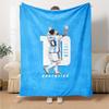 Football Messi Blanket Comfortable Great for Sofa Office Chair Livingroom All-Season Use Modern Style Birthday Christmas Gift Blanket