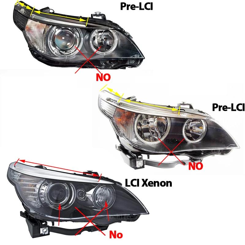 For BMW 5 Series E60 E61 LCI Halogen 550i 535i 530i 520i 2007-2010 100W Angel Eyes Marker Light Bulbs Bright Headlights