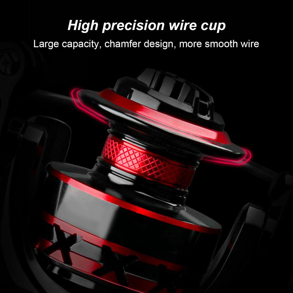 Metal Spinning Fishing Reel CNC with EVA Grip Metal Rocker Arm Long Throw Fishing Line WheelFS4000