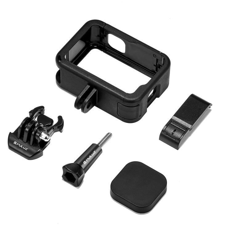 PULUZ Frame Expansion PA Cage with Side Interface Cover for GoPro HERO12 Black /11 Black /10 Black /9 Black(Black)
