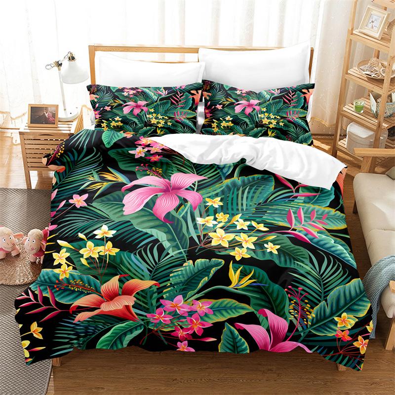 Leaves, Animals Bedding Set Duvet Cover Set 3d Bedding Digital Printing Bed Linen Queen Size Children Bedding Set Fashion Design
