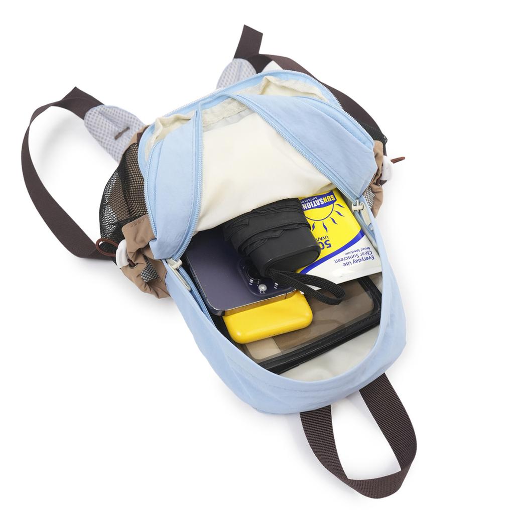 Schoolbag Outdoor Hiking Mountaineering Backpack New Mini Contrast Light Cycling Bag Daily Commuter Small Backpack