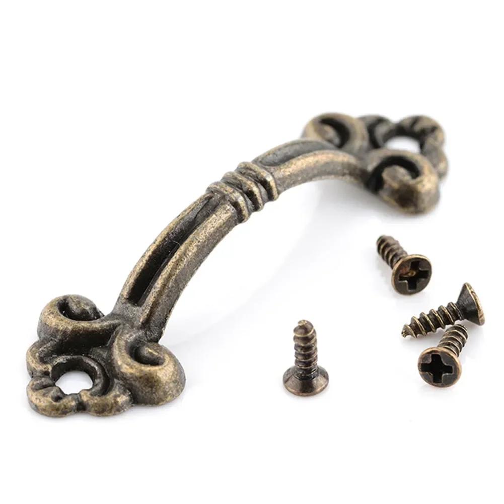 10PCS Antique Drawer Handle Cabinet Pulls Handle Jewelry Box Small Kitchen Cupboard Knob Furniture Drawer Hardware Accessories