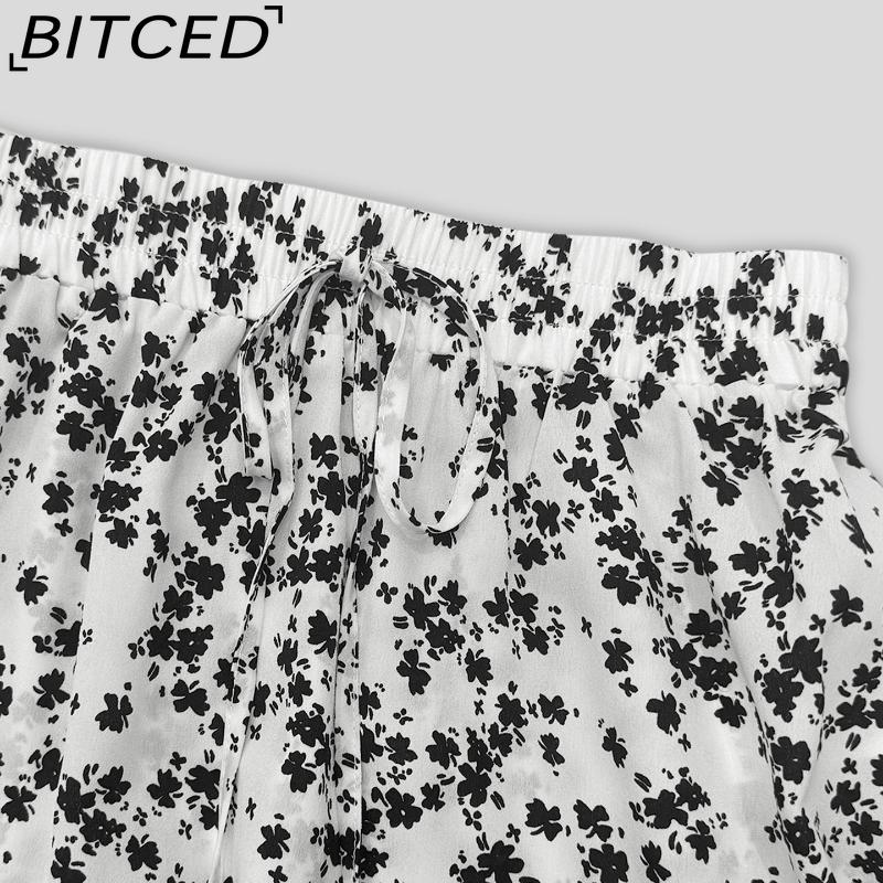 BITCED Women's Fashion Casual Floral Print Summer Spring Skirt