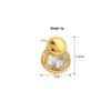 European & American Asymmetrical Electroplated Copper Zircon Stud Earrings - Exquisite Light Luxury Design