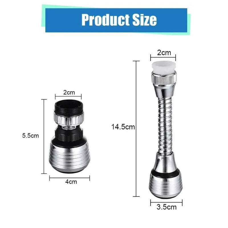 360 ° Adjustment Kitchen Sink Faucet Extender Filter Spray Dual-mode Water-saving Pressurizer Household Bathroom Tool