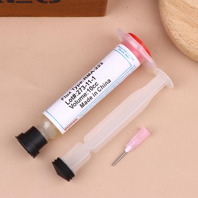 10Ml Flux For Soldering With Flexible Tip Syringe Solder Paste Flux Grease Repair Solde No Cleaning Welding Repair Tools