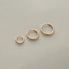 Lunne 14K Simple Round One-Touch Ring Earrings (14K Gold) A01
