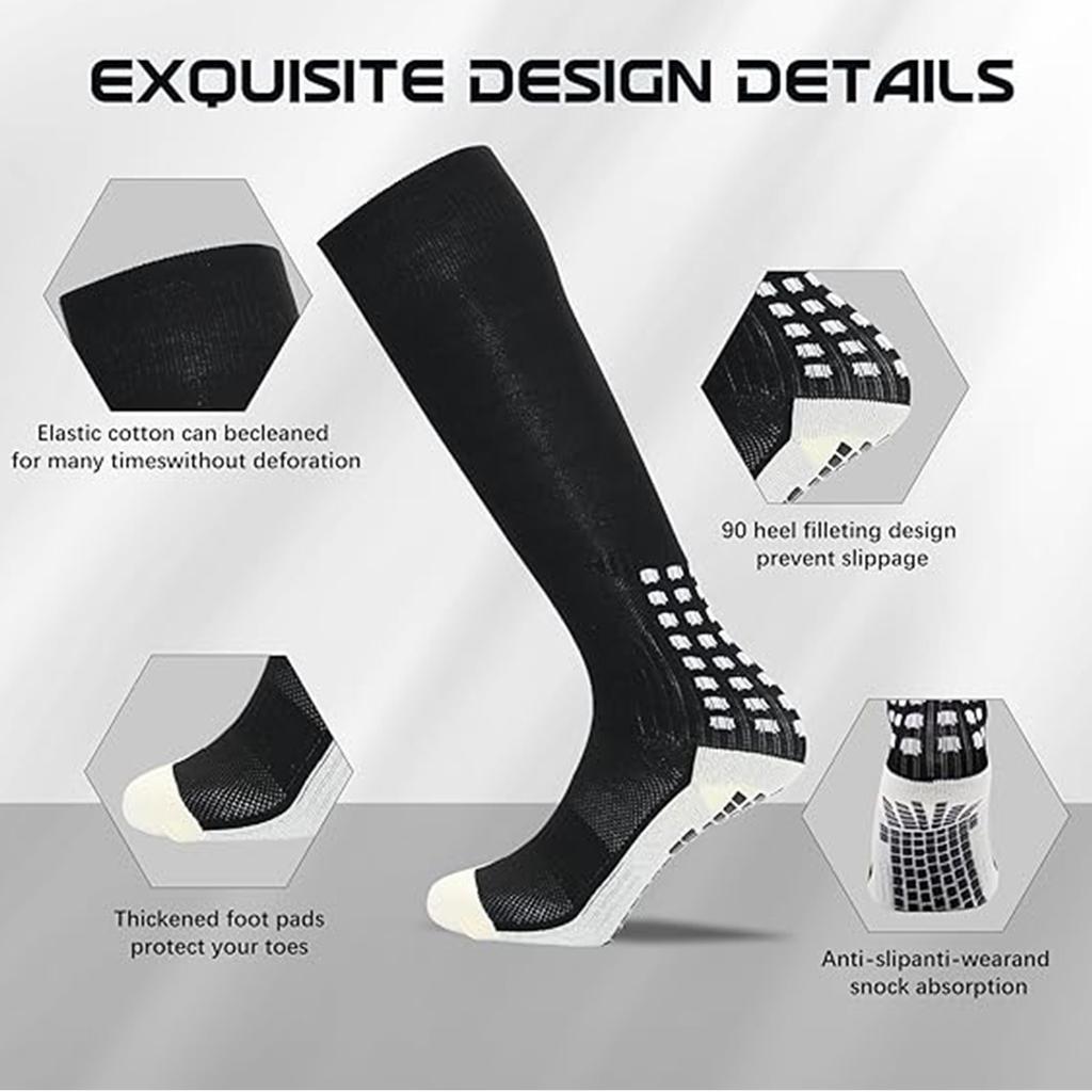 Mens Football Socks with Long Sleeves for Professional Competition Training Thickened Wear-resistant Adhesive Anti Slip Active