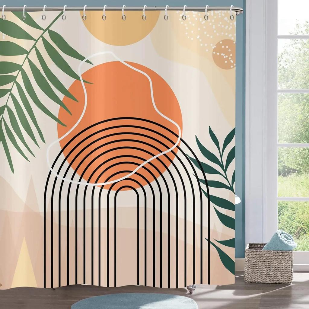 Botanical Garden Shower Curtain-Blue and Gray Flowers with Exquisite Butterflies, a Bathroom Decoration Inspired by Nature,