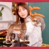 Adorable Plush Reindeer Figurine For Christmas Decoration With Realistic Features