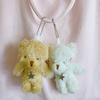 Mini Cute Plush Bear Keychain Pendant Lovely Plush Stuffed Animals Keyring Charm for Purse Bag Backpack Handbag