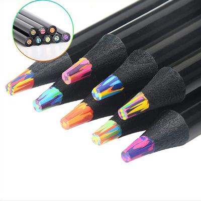 Inovador e prático para adultos arte desenho coloração desenho animado 12 cores gradiente arco-íris lápis