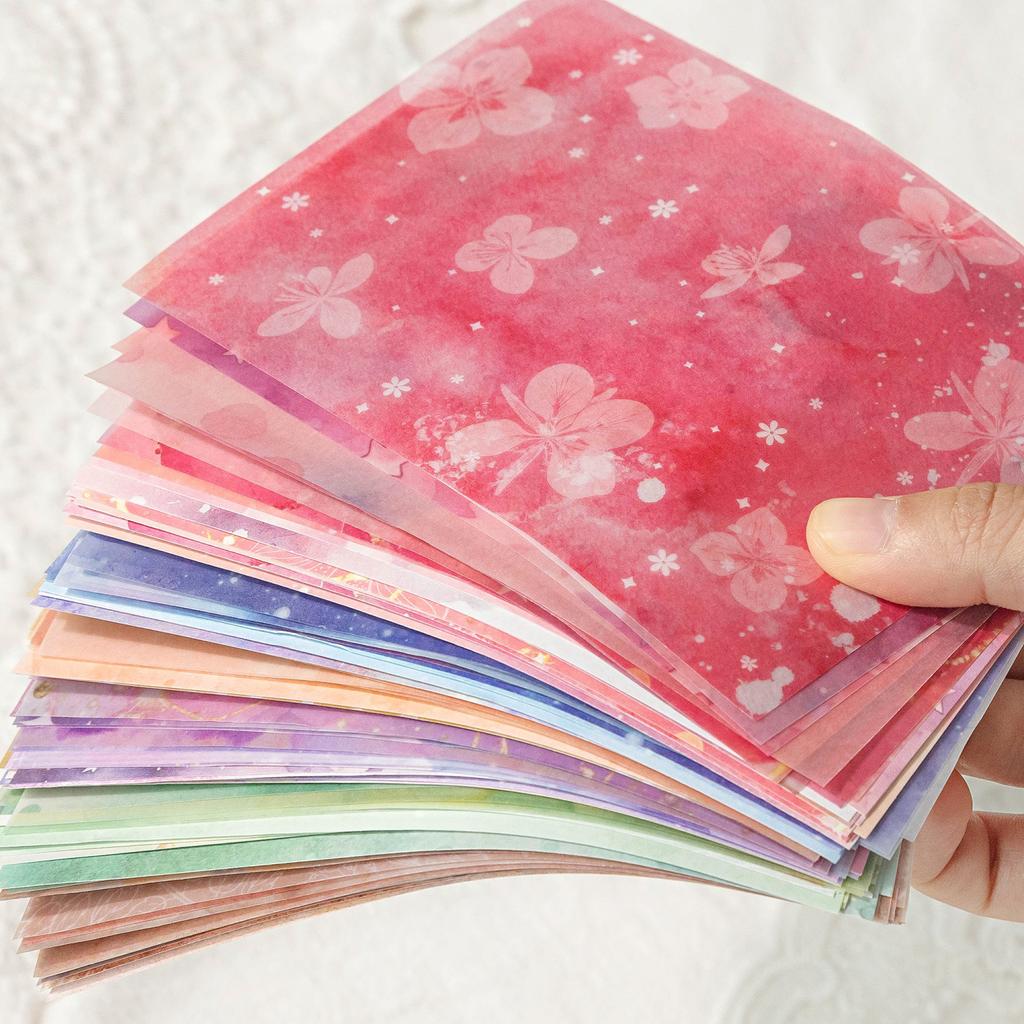 20 Sheets Vintage INS Color gradient material paper Adhesive Diy Decorative Hand Account Background paper