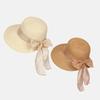 Breathable Straw Weaving Beach Hat Hollow Out Foldable Bucket Hat Big Brimmed Woven Cap  Seaside