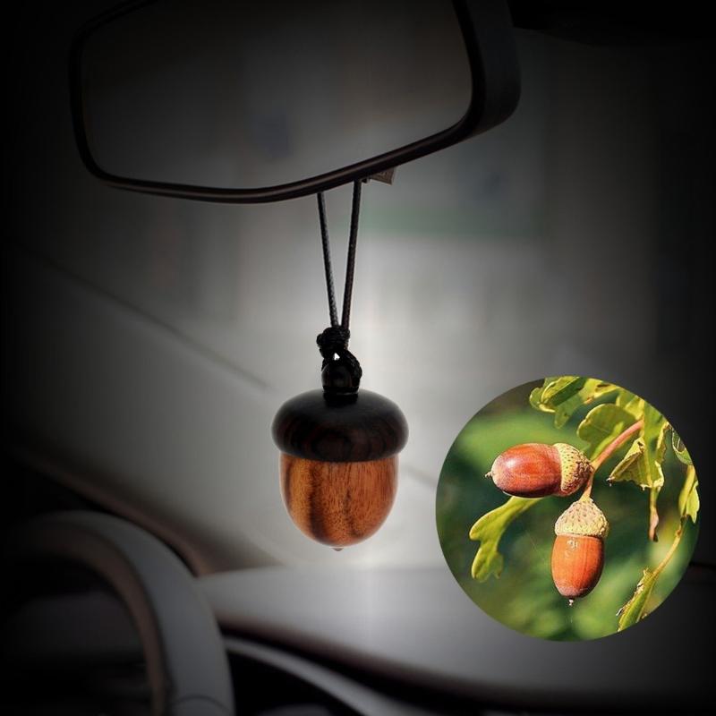 Wooden Acorns Pendant Necklace Choker with Wax Rope Men Women Ethnic Style Storage Pendants Necklaces Jewelry Accessory