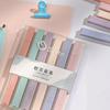 6Pcs Highlighter Pen Macaron Color Smooth Writing Soft Nib Aesthetic Cute Double Head Art Marker Pen for School