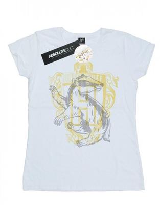 Womens/Ladies Hufflepuff Badger Crest Cotton T-Shirt