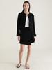 Stay With Me Boucle Tweed Wool Skirt (Black)