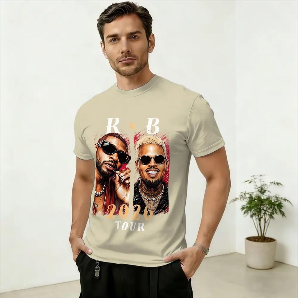 Raymond Brown RB Tour 2026 Concert T Shirt for Unisex Cotton Vintage TShirt Round Neck Tee Shirt Short Sleeve Clothes Unique