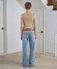 Simeteuligpeosenteu Unbalanced Neckline Knit Top / Beige