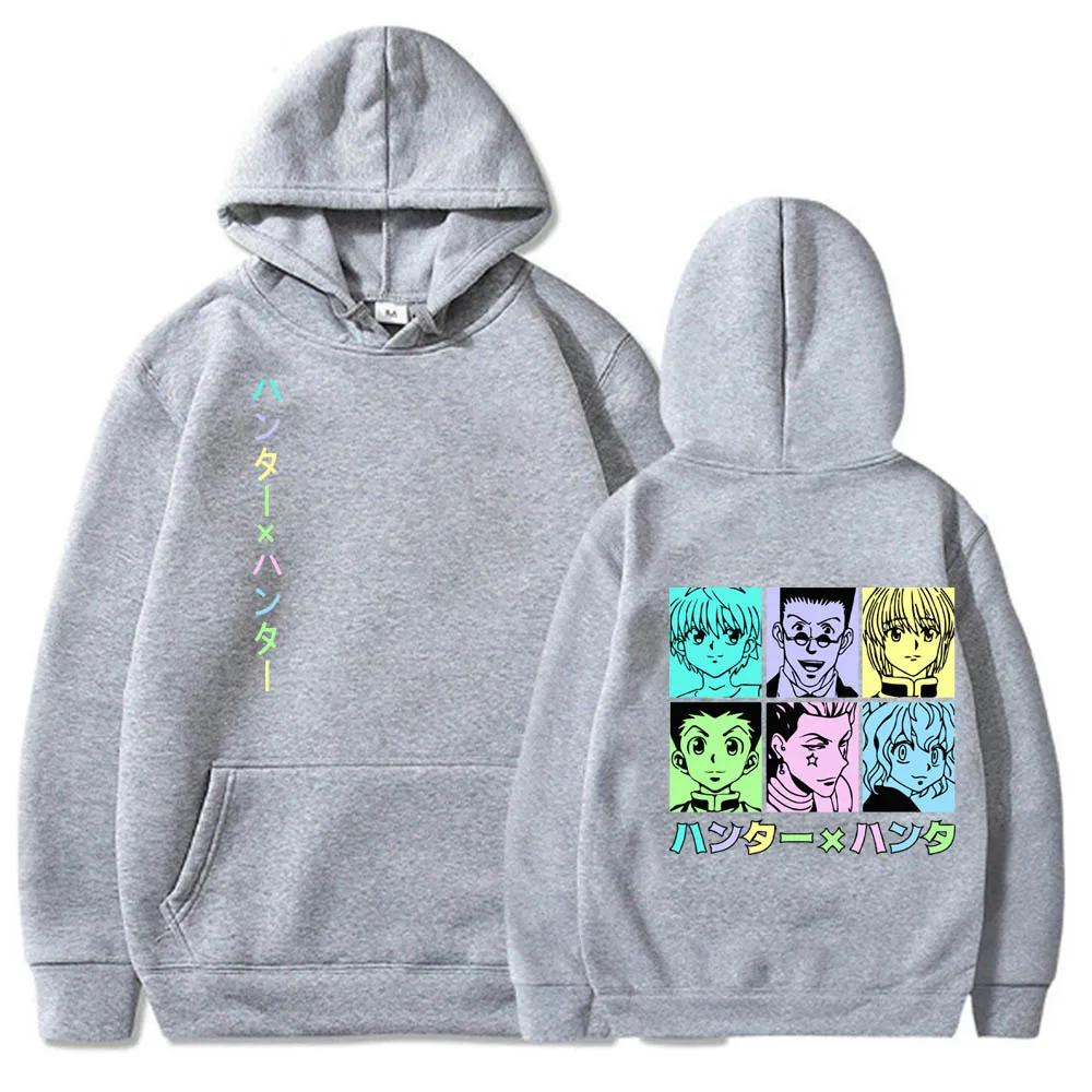 Japanese Anime Hunter X Hunter Men Women Hoodie Cool Pull Pickup Pattern Printed Sweatshirt Autumn Loose Long Sleeve Top