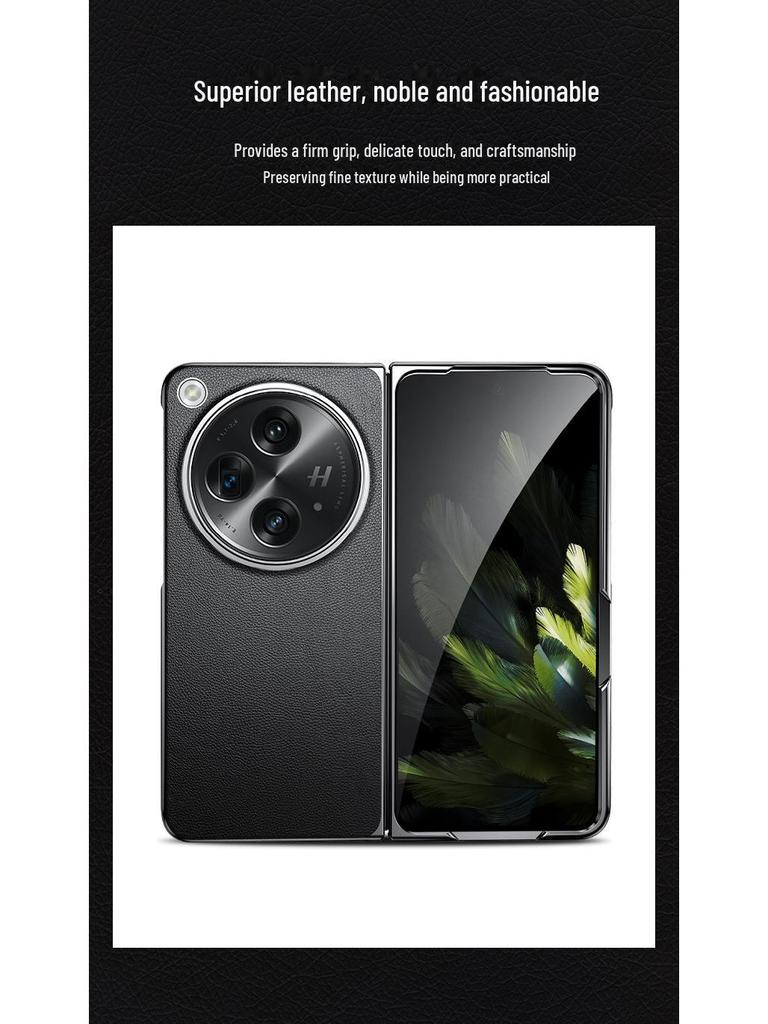 OPPO Find N3 Folding Screen Electroplated Leather Case: Full-Cover, Anti-Fall, with Stand