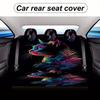 Neon Cat Themed Car Seat Cover Set For Most Cars, Fashionable Novelty Car Seat Protector Covers Full Set, Universal Car Seat Cov