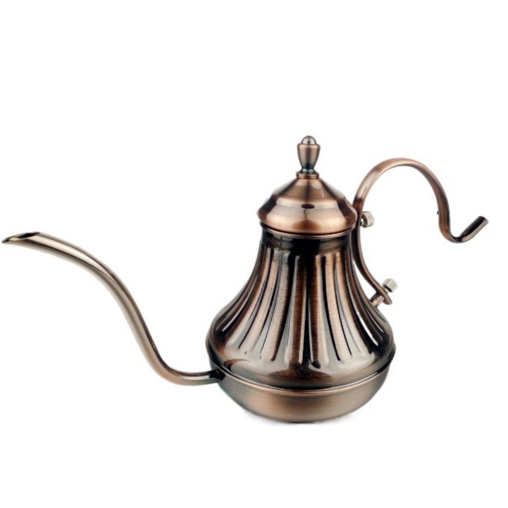 Long Mouth Gooseneck Tea Kettle Stainless Steel Teapot Vintage Drip Kettle  Office