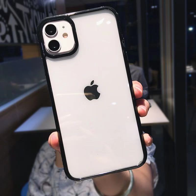 

Transparent Candy Color Bumper Phone Case For iPhone 15 14 13 12 11 Pro Max XR XS X 6 7 8 Plus Mini Soft Shockproof Back Cover For iphone 12 Mini
