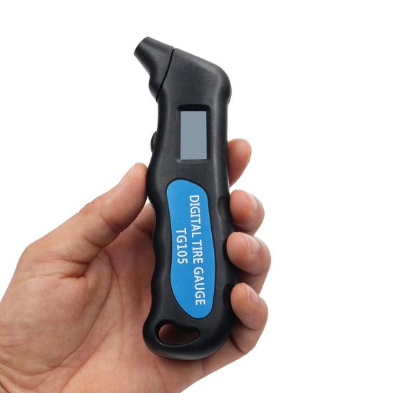 Car Diagnostic Instrument Digital Tire Pressure Gauge with Unit Switching PSI BAR KPA KG/O LED Flashlight Safety Hammer High Accuracy Portable Tool