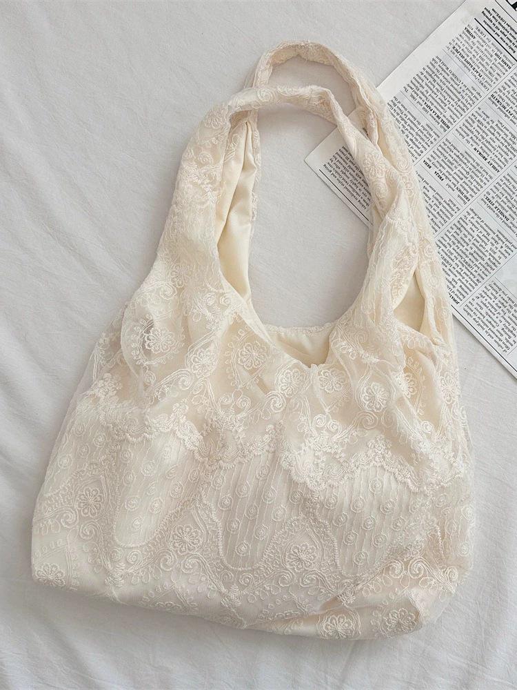 Koreańska elegancka torba na ramię z koronką i torba typu tote dla studentek