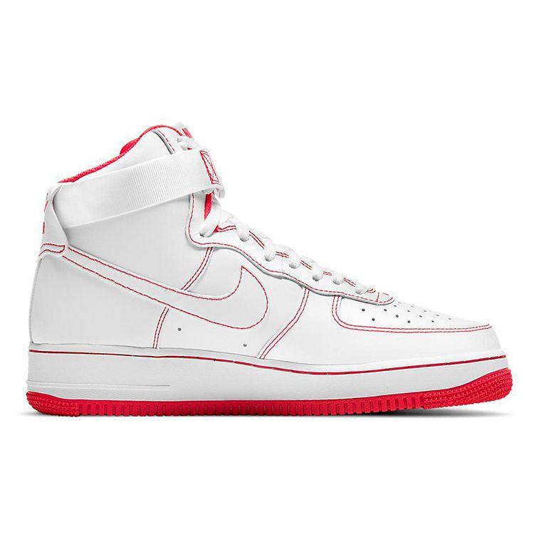 Nike Air Force 1 High 07 University Red Men Sneakers White CV1753-100