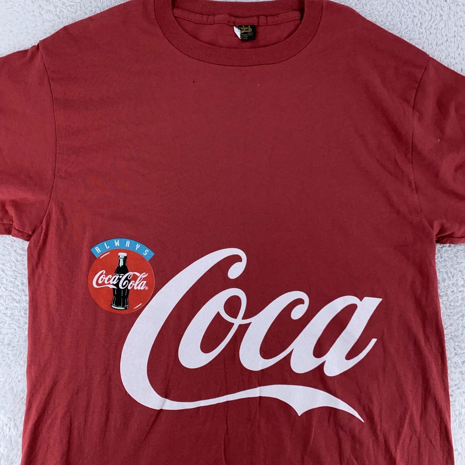 

Vintage Coca-Cola Shirt Mens Extra Large Red Always Soda Graphic Tee USA 90s 2XL