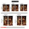 2pcs 2D Flat Printing Merry Christmas Popular Curtain Christmas Fireplace 1 Fabric Without Electricity Spring Party & Holiday